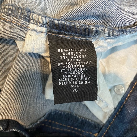 1822 Denim Slightly Distressed Skinny Jeans, 26, Blue - Picture 4 of 6